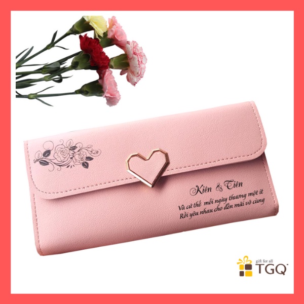 Ví Cầm Tay Nữ Phong Cách Hàn Quốc Khắc Theo Yêu Cầu - Quà Sinh Nhật Cho Nữ