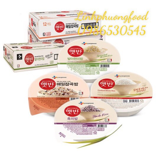 CƠM ĂN LIỀN 4 LOẠI CJ HỘP  210g