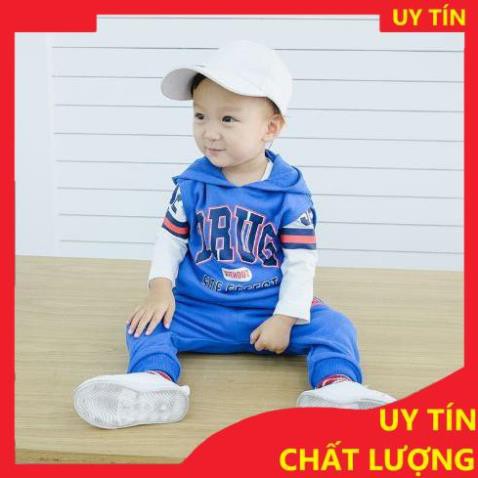 [FREESHIP - HÀNG CAO CẤP] Bộ quần áo dài tay có mũ liền áo dáng thể thao QATE164 cho bé trai