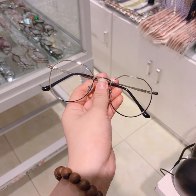 [ Ảnh thật ] Gọng kính Vintage Hàn Quốc kim loại mẫu vát đầu 2019 | BigBuy360 - bigbuy360.vn