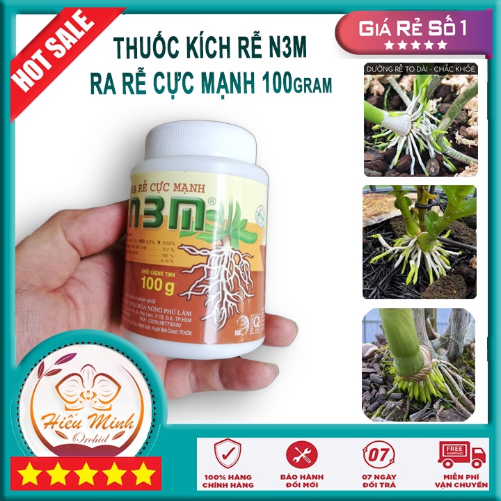 N3M Thuốc kích thích ra rễ 100G, phân bón lá cho Hoa Lan loại TỐT Làm cây cảnh và hạt giống, Bền, Đẹp, Lá, Xanh, Sống