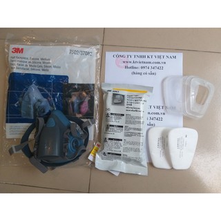 Trọn bộ mặt nạ 7502 + 2 phin lọc 6003+ 2 nắp lọc 501+ 2 tấm lọc 5n11