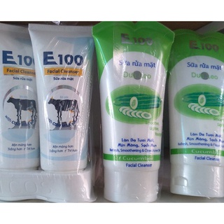 Sữa rửa mặt E100 Sữa bò tươi Dưỡng trắng 80ml