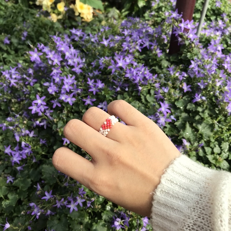 Nhẫn hạt cườm miyuki handmade nhiều màu sắc, mẫu mã xinh xắn