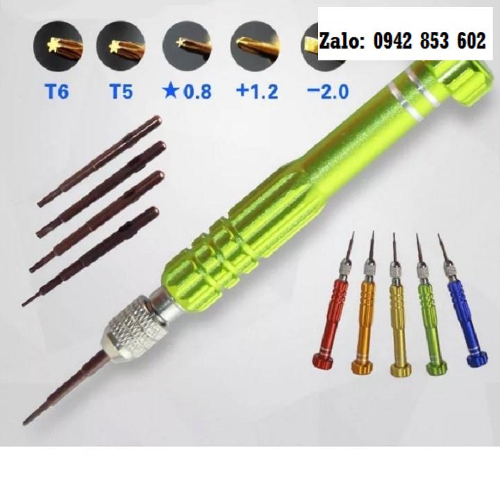 Bộ tua vít 5 đầu sửa chữa điện thoại đa năng cao cấp, tiện lợi