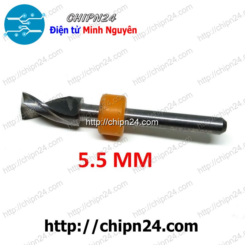 [1 CÂY] Mũi khoan mạch in CNC 5.5mm (Mạch điện tử, PCB)