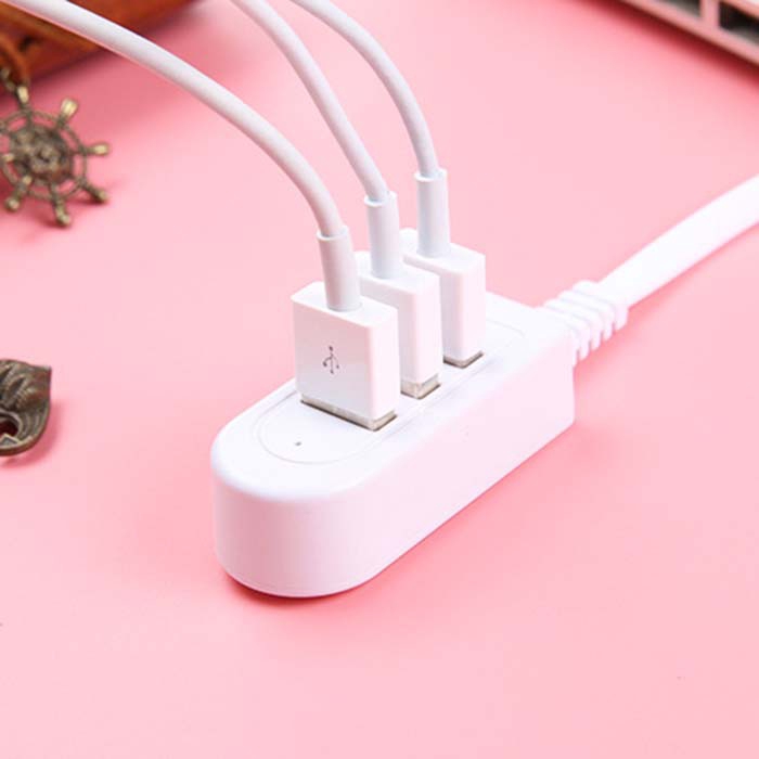 Bộ chia cổng USB 2.0 3 cổng tốc độ cao kèm dây cáp Laptop 1.2m(Only Charging Function,not support data transmission)