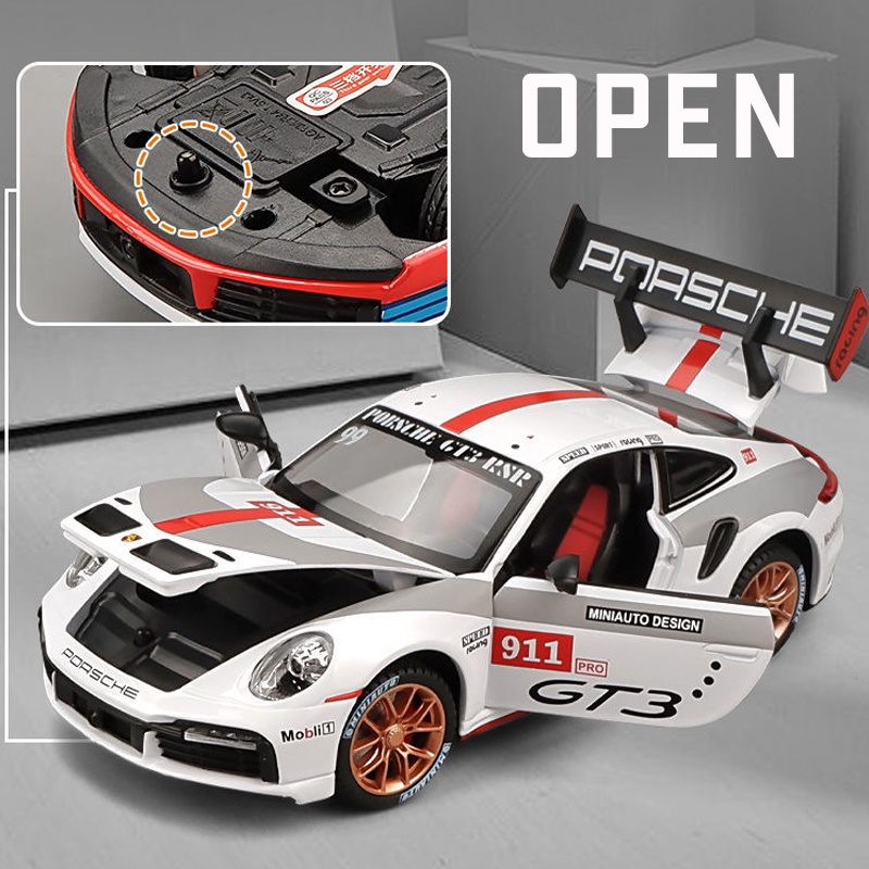 Mô Hình Xe Ô Tô Porsche 911 RSR GT3 Tỉ Lệ 1: 24