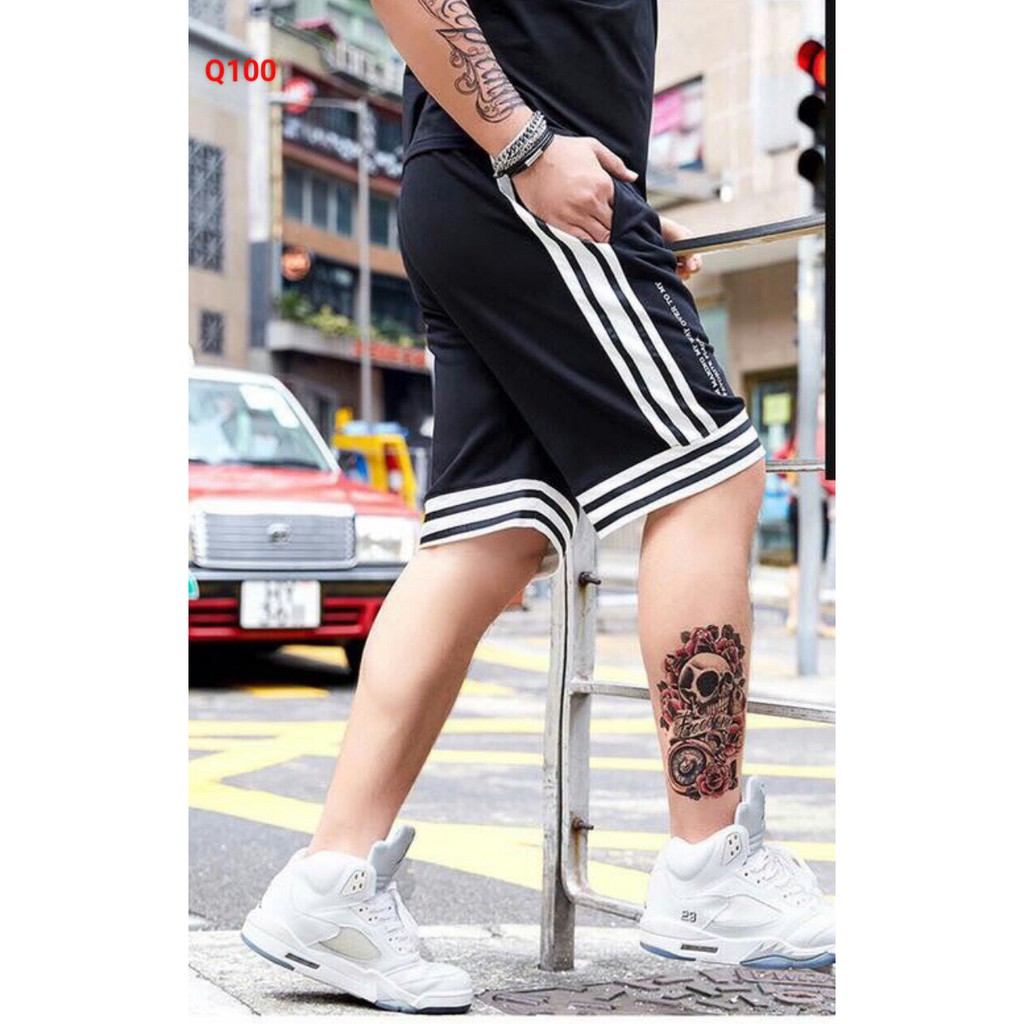 &lt;FREE SHIP&gt; Quần short unisex chất poly co giãn 3s (Hình Thật)
