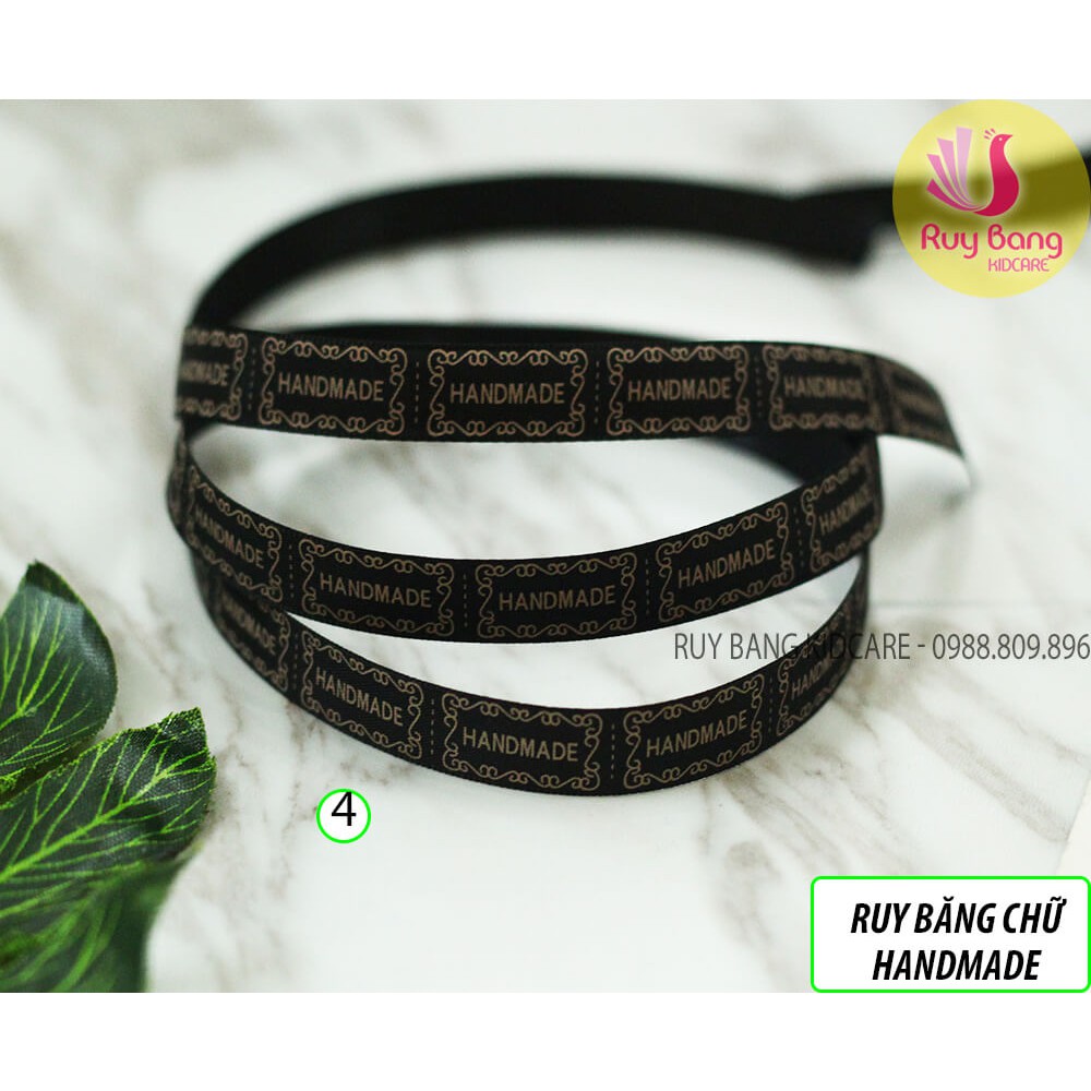 Ruy băng chữ HANDMADE ( cuộn 5m)