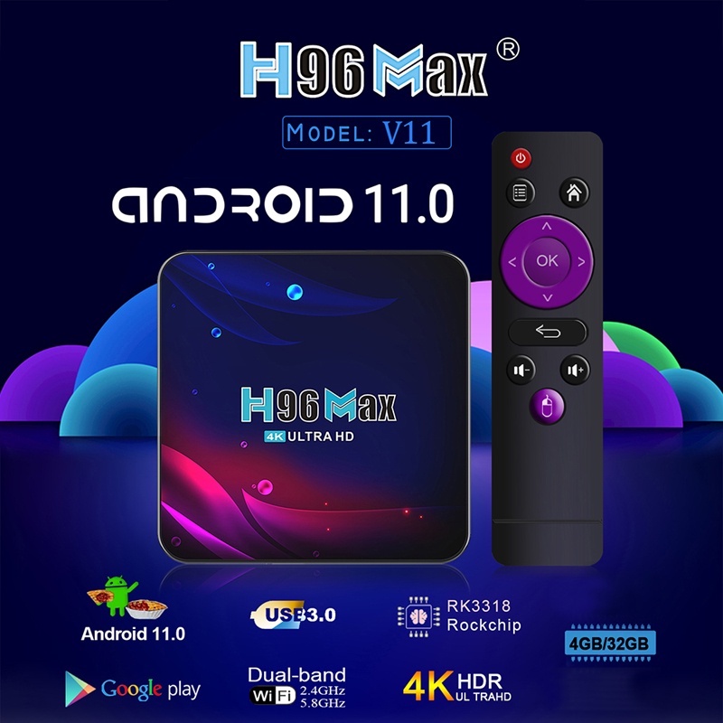 Thiết bị kết nối mạng cho tv android 11.0 ram 4g rom 32g