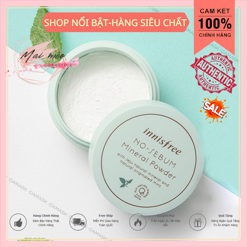 Phấn phủ bột kiềm dầu Innisfree – No Sebum Mineral Powder (mẫu mới)