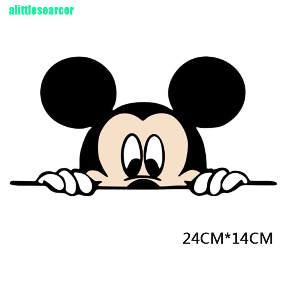 1 Sticker Hình Chuột Mickey Dán Kính Chiếu Hậu Xe Hơi Kích Thước 24x14cm