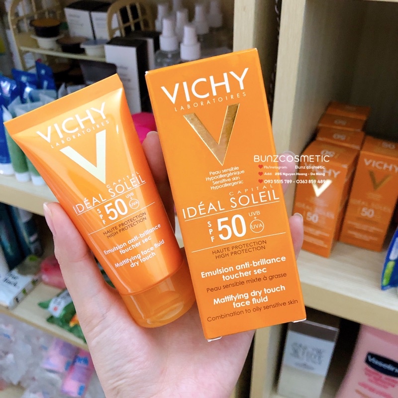 Kem chống nắng vichy BB SPF 50 Dry Touch Face Fluid