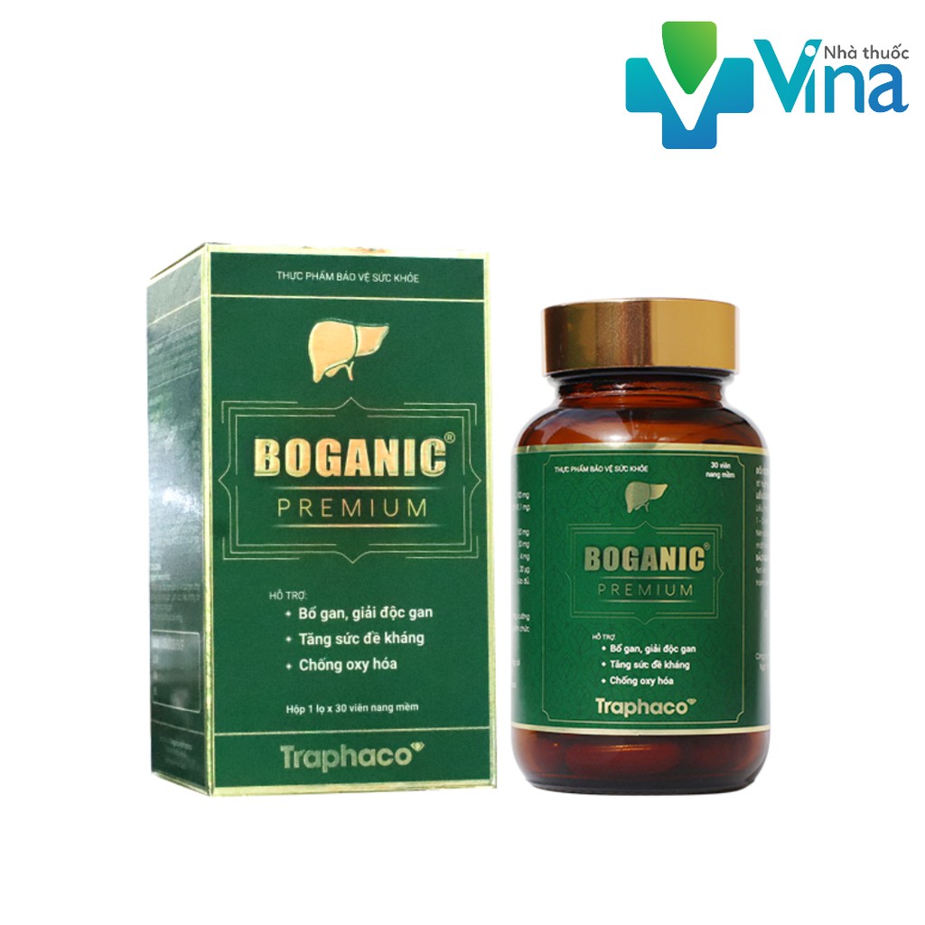 Boganic premium 30 viên Bổ gan, giải độc gan, tăng sức đề kháng, chống oxy hóa
