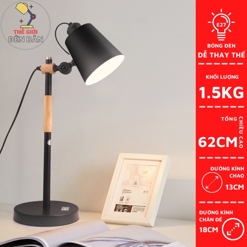 Đèn trang trí bàn làm việc Decor kiểu dáng Châu Âu sử dụng làm việc, học tập, đọc sách Model YN7106