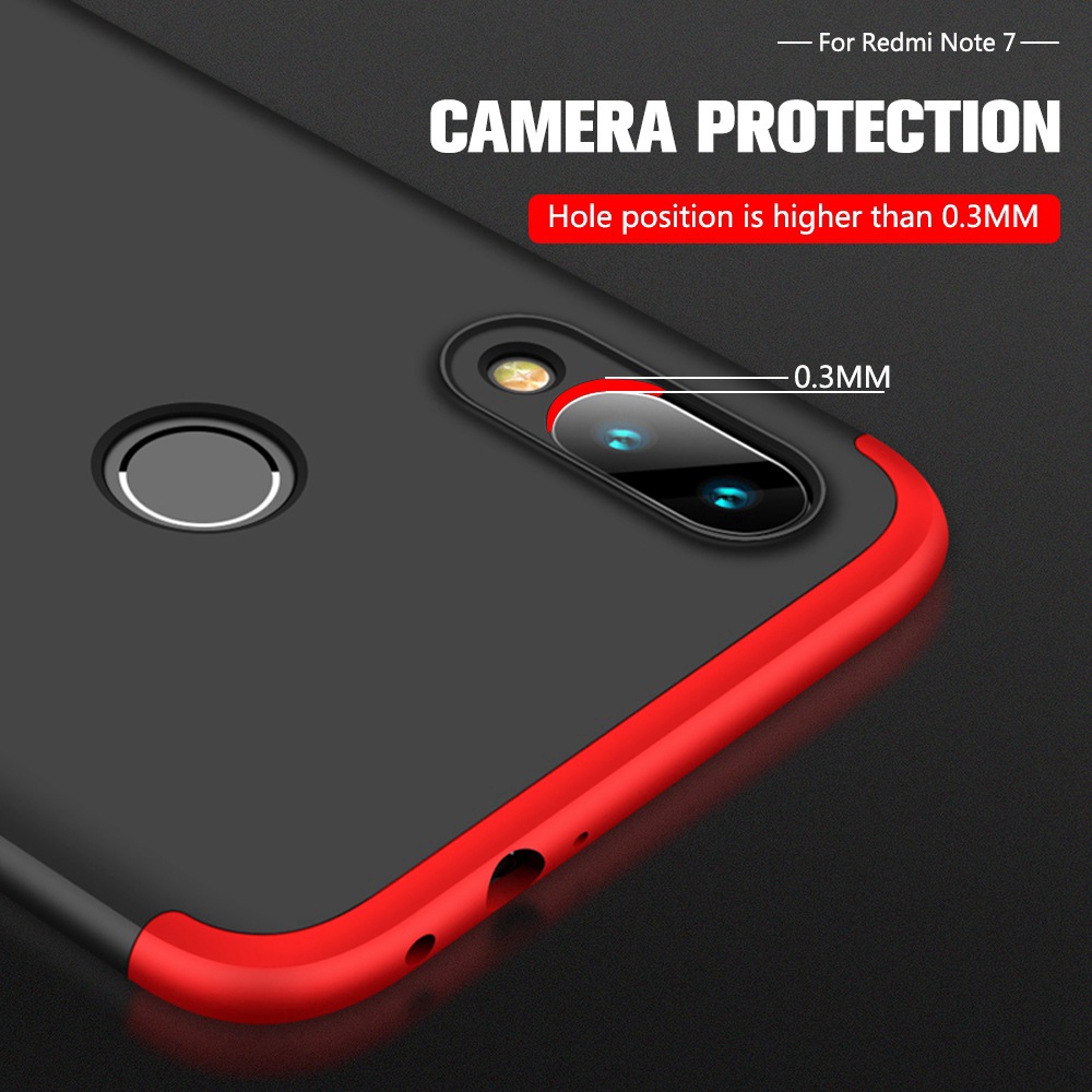 Ốp điện thoại bảo vệ 360 độ chống sốc cho Xiaomi Redmi Note 7