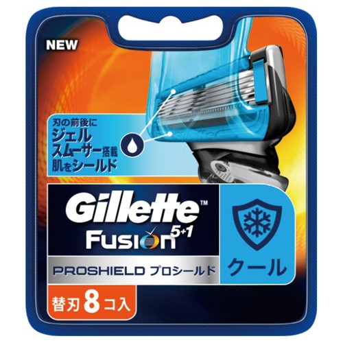 Vỉ 8 lưỡi dao cạo râu Gillette Fusion 5+1 Proshield lá chắn chuyên nghiệp
