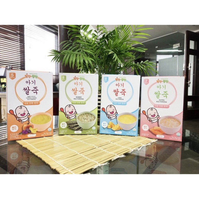 Bột ăn dặm Happy Food cho bé 5m+ hộp 6 gói*13g (Hàn Quốc)