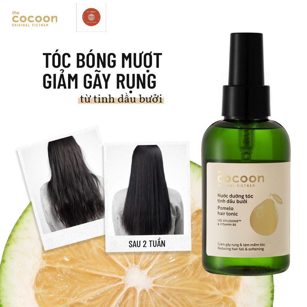 [GIẢM RỤNG TÓC] Nước dưỡng tóc tinh dầu vỏ bưởi Pomelo Cocoon 140ml giúp giảm rụng tóc, kích thích tóc mọc nhanh