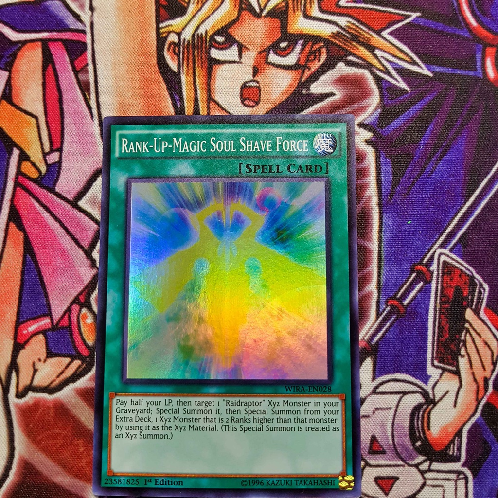 Thẻ bài Yugioh chính hãng | Rank-Up-Magic Soul Shave Force | WIRA Super Rare.