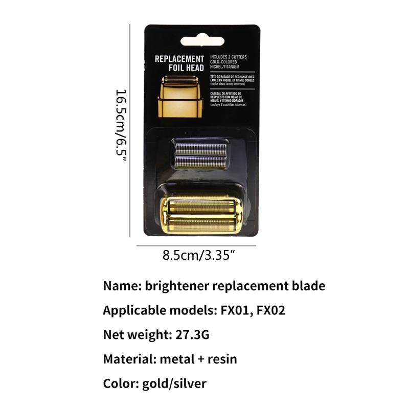 Lưỡi Dao Cạo Râu Thay Thế Bằng Lá Kim Loại Không Dây Cho Pro Fx01 / Fx02 Series