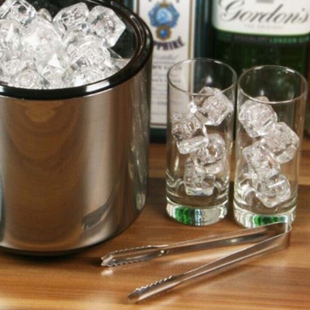 YIYU 1 Kẹp Gắp Đá Viên / Đường Nướng Bbq Mini Bằng Thép Không Gỉ Nhiều Màu Dài 15cm