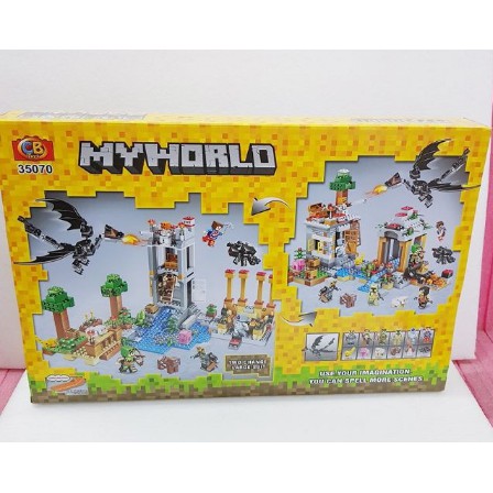 LeGo Minecraft My World - Cuộc Chiến Chống Lại Rồng Đen Gồm 58xPCS.