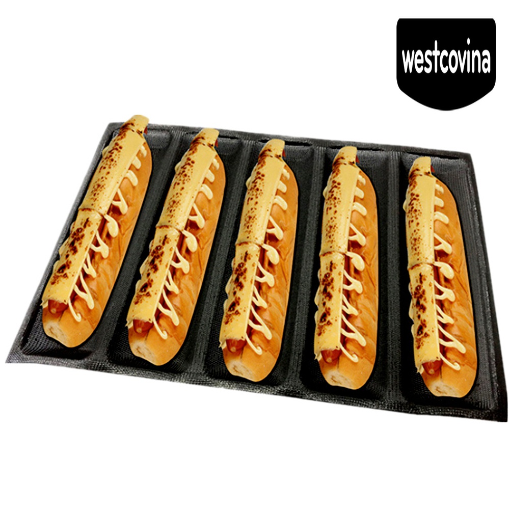 [Hot]☀ Khuôn Nướng Bánh Mì Pháp Chống Dính 5 Ngăn