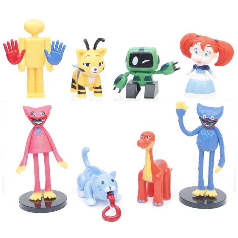 Set 8 Mô Hình Nhân Vật Trong Phim Hoạt Hình &quot;Huggy Wuggy&quot; 4-10CM