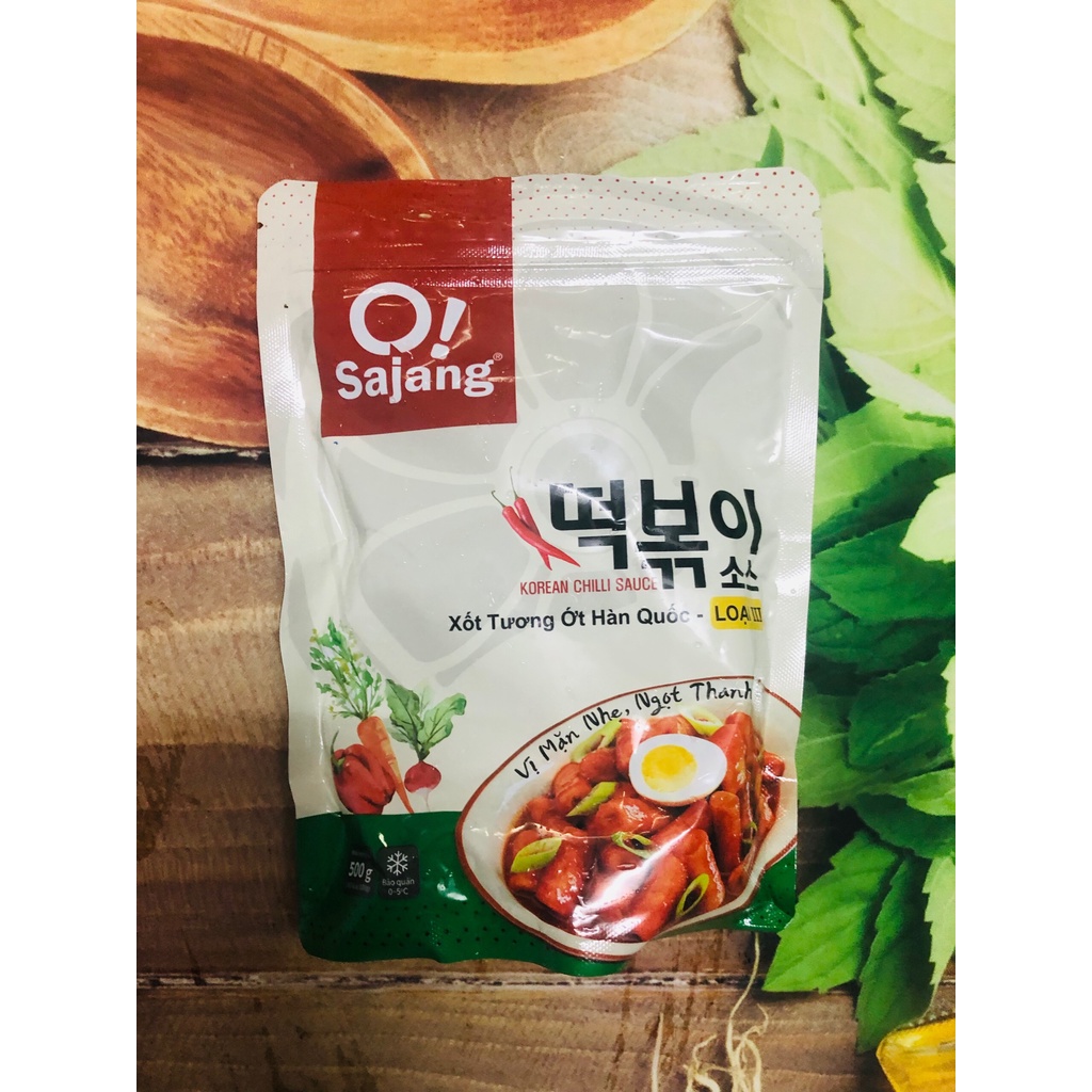 sốt tương ớt số 3 nấu bánh gạo tokbokki gói 500g