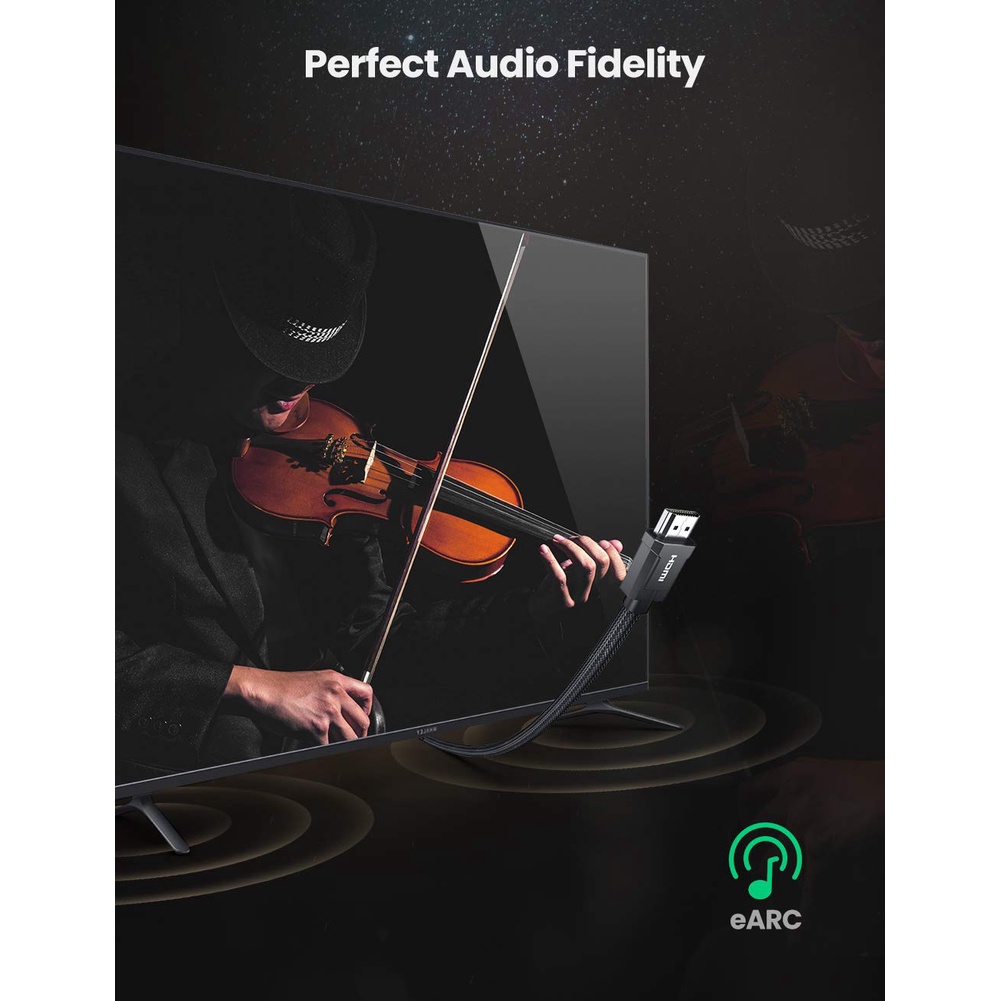 Cáp HDMI 2.1 dài 1m - 5m chuẩn 8K@60MHz Ugreen 70319 70320 70321 80602 50562 HD135