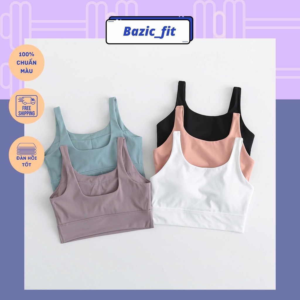 Áo bra tập gym yoga nữ U-bra co giãn tốt dáng dây chữ Y mút ngực rời nâng đỡ vòng một [Bazic_fit]