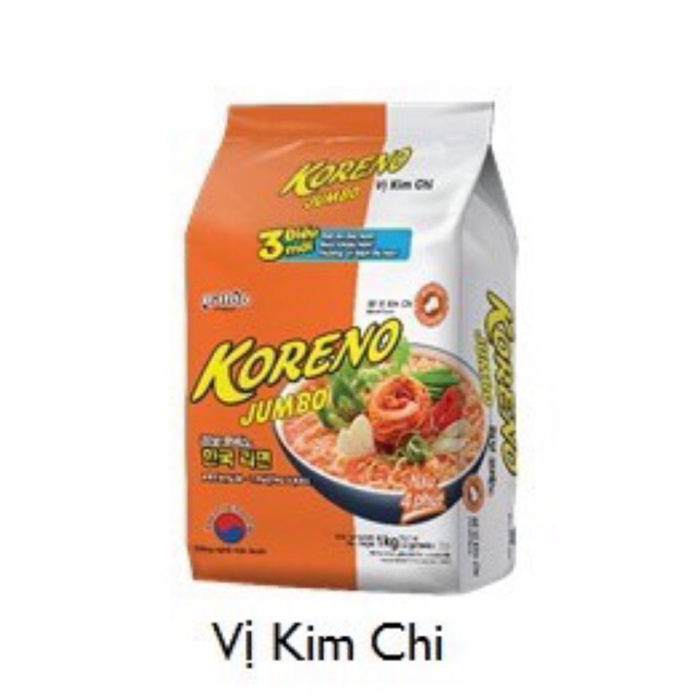Mỳ tôm Koreno 1kg (tôm, gà, bò cay, kim chi)