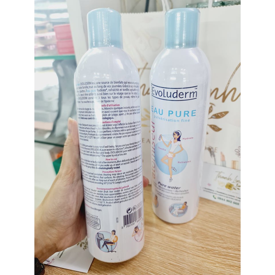 Xịt khoáng Evoluderm cấp nước và làm dịu da nhanh chóng 400ml | BigBuy360 - bigbuy360.vn