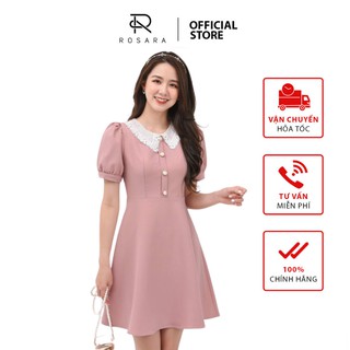 Váy kiểu thời trang nữ dáng xòe tiểu thư Rosara VM30
