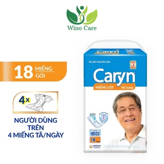 Miếng lót bổ sung Caryn 18 miếng hỗ trợ bỉm , Miếng lót bổ sung người già cùng bỉm tiết kiệm Wino Care Official Store