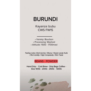 CÀ PHÊ BURUNDI PHA POUR OVER / COLD BREW