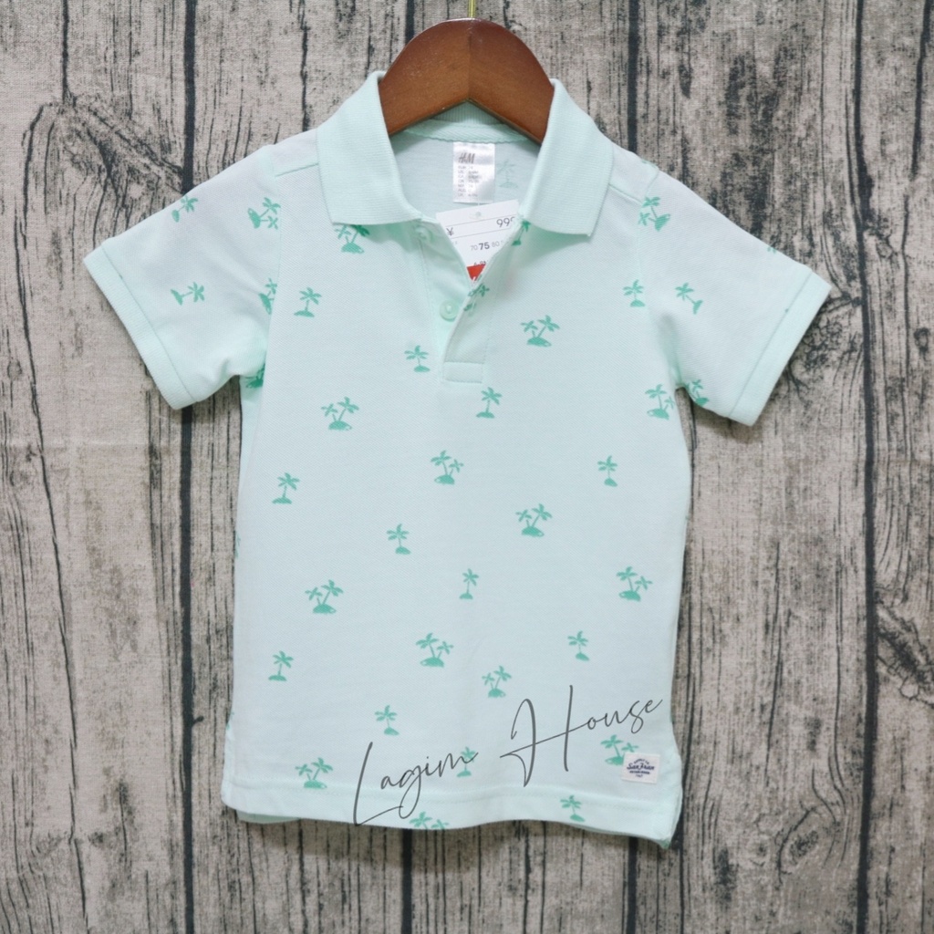Áo Thun PoLo HM Họa Tiết Cây Dừa Săn Sale Cho Bé - Lagim House