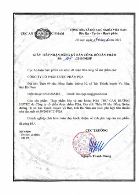 PQA Thư can dưỡng huyết dùng cho người bị parkinson chai 125ml