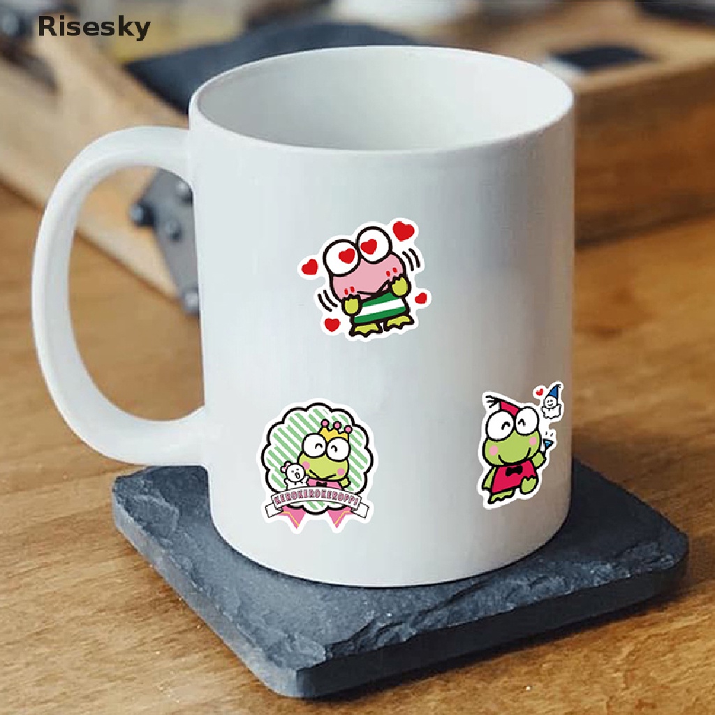 Bộ 50 Miếng Đề Can Hoạt Hình Kero Keroppi Dễ Thương Dán Trang Trí Nhật Ký / Điện Thoại / Laptop