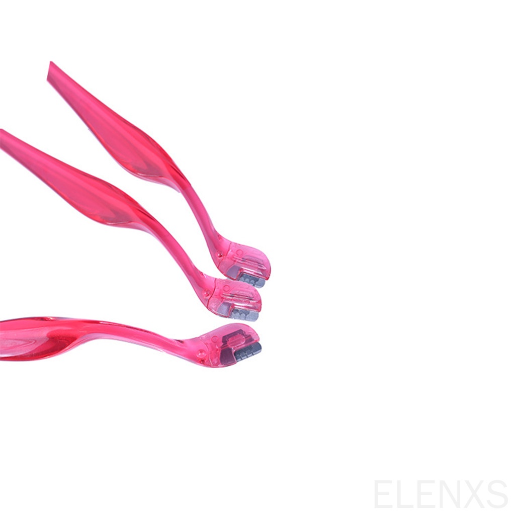 [Hàng mới về] Dao cạo lông mày bằng thép không gỉ thiết kế tay cầm nhựa màu sắc ngẫu nhiên