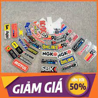 Tem dán xe chữ HRC,Ohlins,Matris,Nitron,Galfer,CRG