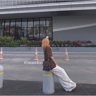 Balo da mini nâu thời trang phong cách unisex Hàn Quốc siêu xinh
