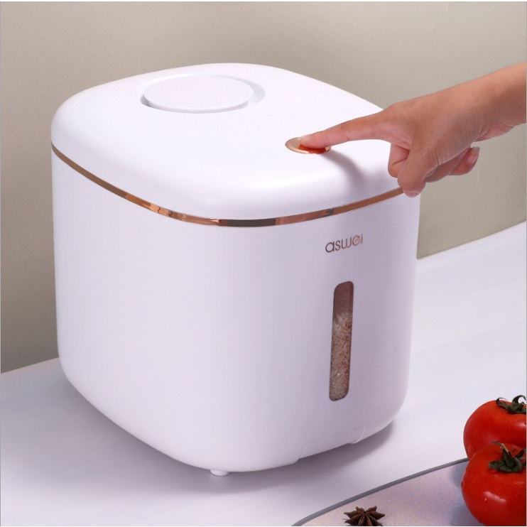 THÙNG GẠO THÔNG MINH ASWEI DUNG TÍCH 10LIT CÓ LỖ THOÁT NƯỚC SIÊU TIỆN DỤNG