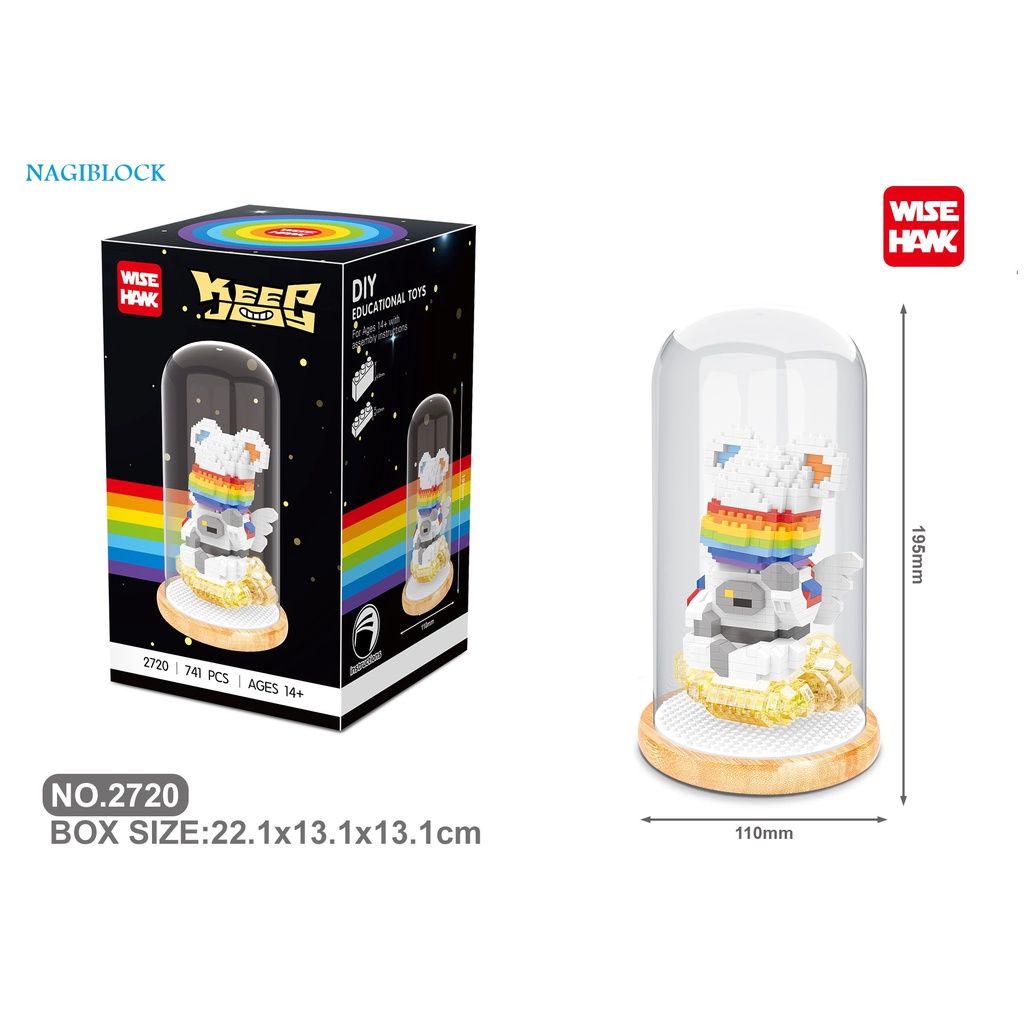 Bộ lắp ráp BEARBRICK Phi hành gia- Wise 2719/2720/2721