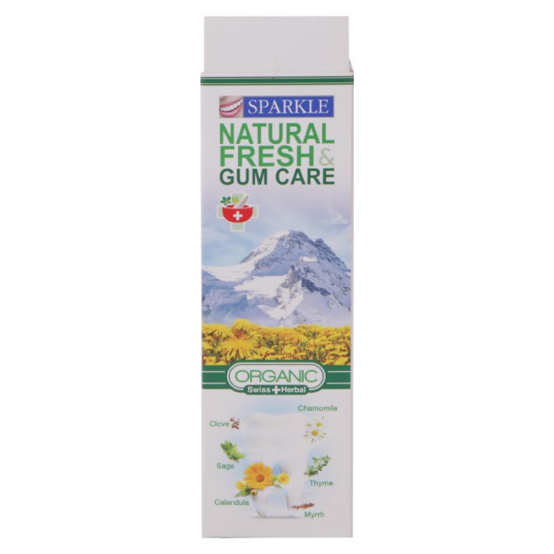 Kem đánh răng Sparkle Organic Natural Fresh &amp; Gum CareThái Lan tuýp 100 gram