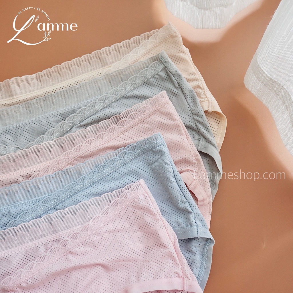Quần lót Set 5 quần thun lạnh chất thun cotton lạnh mặc nhẹ mát, cạp chéo ren mềm không hằng by LAMME