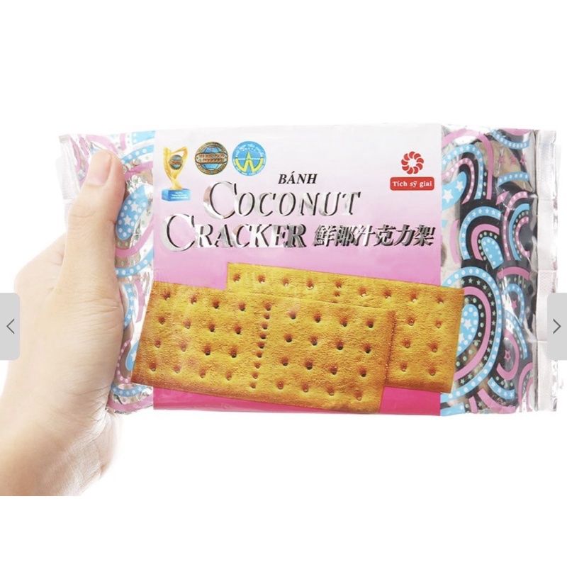 Bánh Quy Bạc Phủ Đường Coconut Cracke Jessica [Hàng Thật Chuẩn - Loại Ngon Nhất] Gói 180gr Date Mới 2023 | đồ ăn vặt SGF