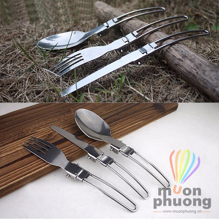 Bộ dao muỗng nĩa xếp cắm trại dã ngoại - MUÔN PHƯƠNG SHOP
